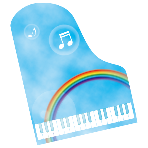 青空と虹のピアノ