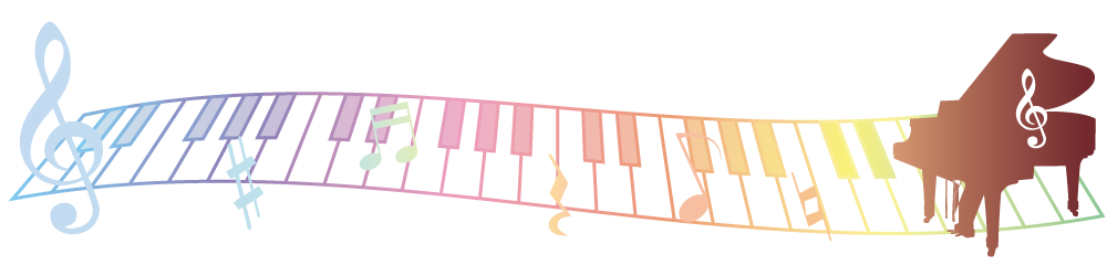 ピアノの鍵盤のライン