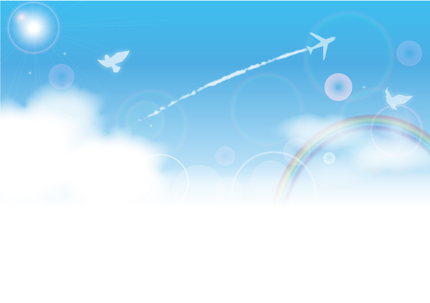 青空と飛行機雲の背景