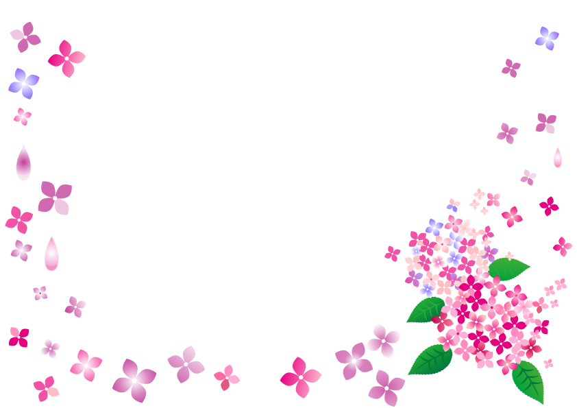 紫陽花の花のフレーム